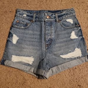 Celebrity Pink Distressed Shorts